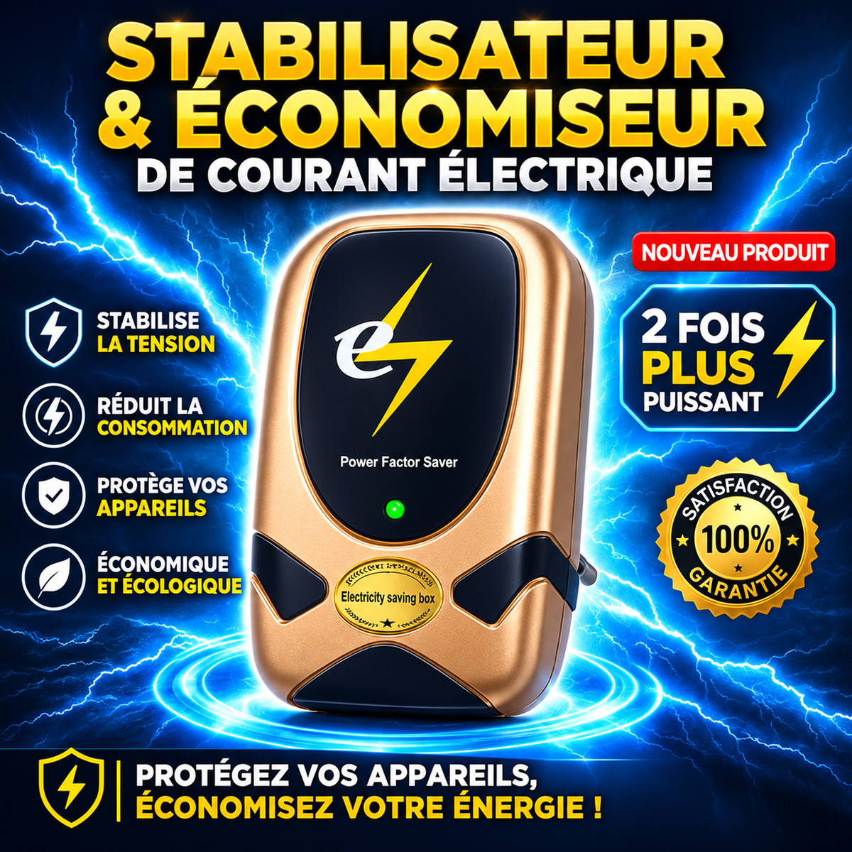 Économiseur & Stabilisateur d’Électricité Intelligent