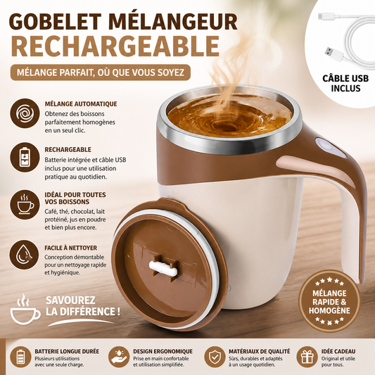 Gobelet mélangeur automatique rechargeable