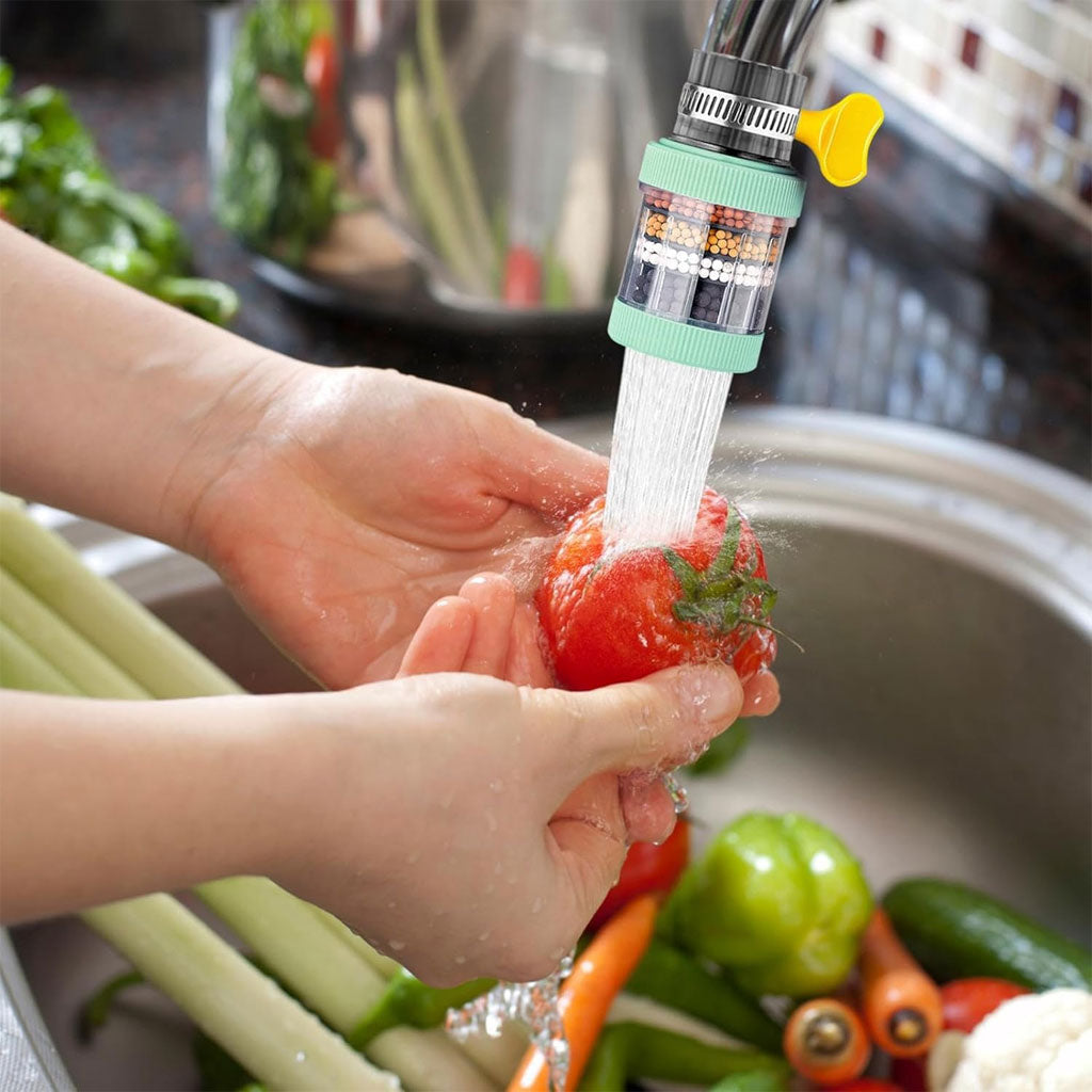 2 Filtre à eau robinet 4 niveaux à rotation 360°