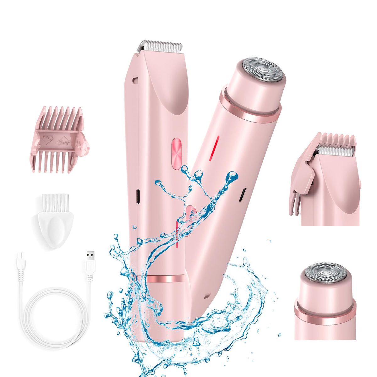 Rasoir épilateur électrique rechargeable 2 en 1