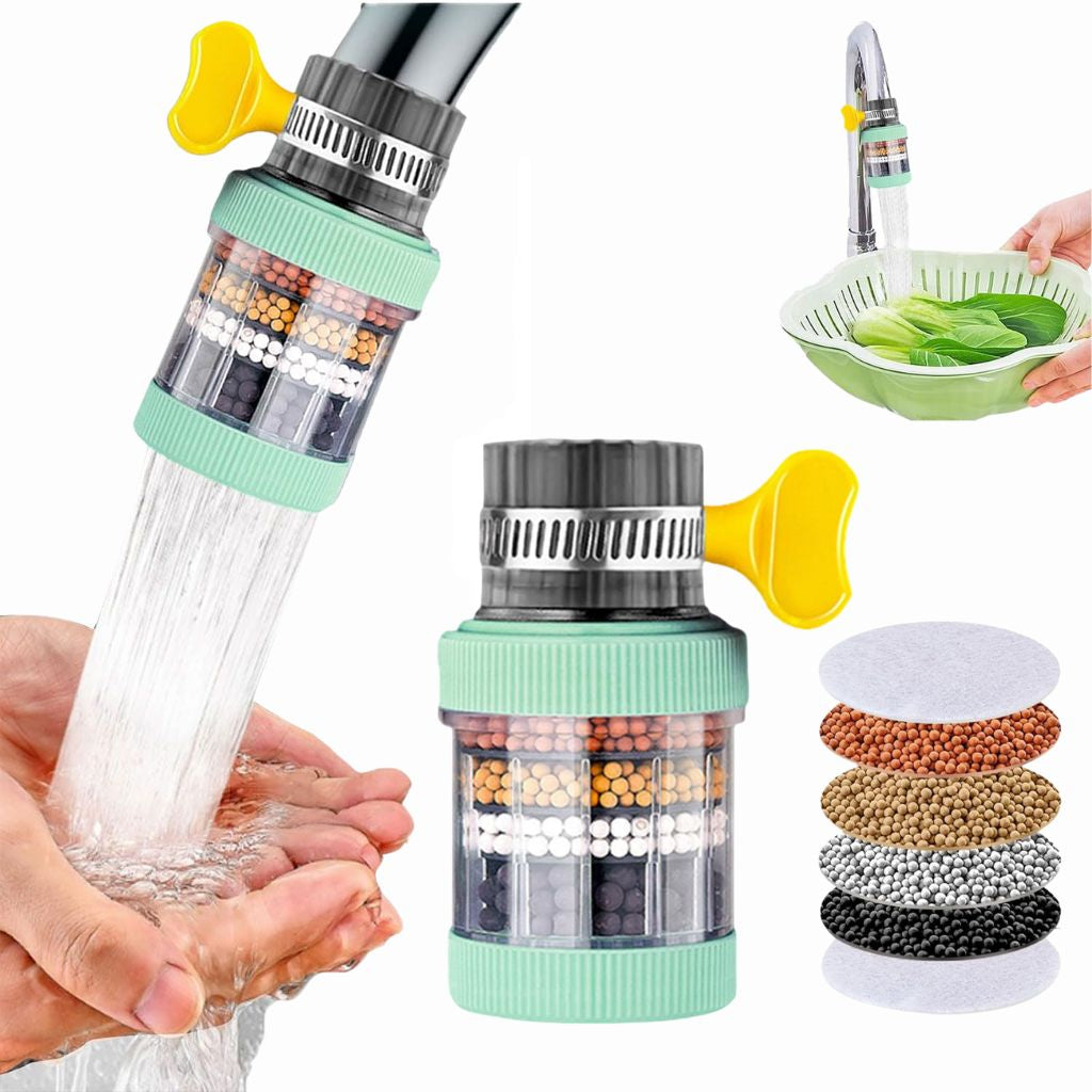 2 Filtre à eau robinet 4 niveaux à rotation 360°